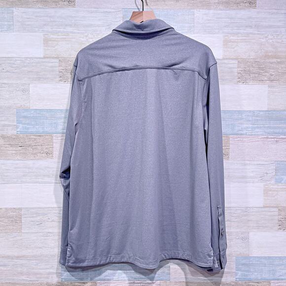 DULUTH Trading Co Long Sleeve Performance Button Down Shirt Gray Mens Large - Picture 3 of 6